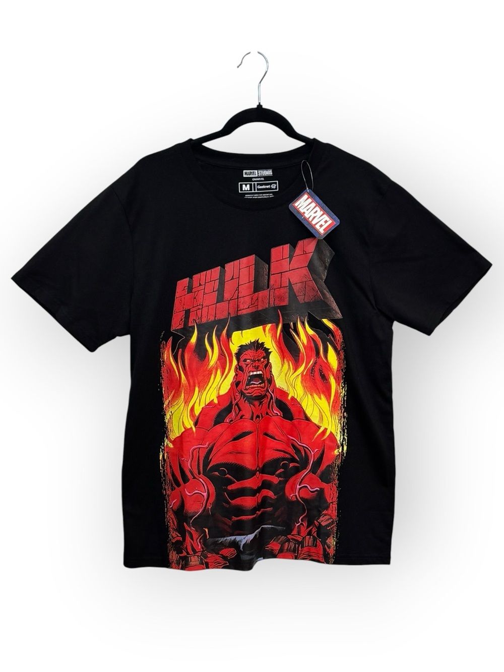 Marvel Black Red‎ Hulk Flame Graphic Tee